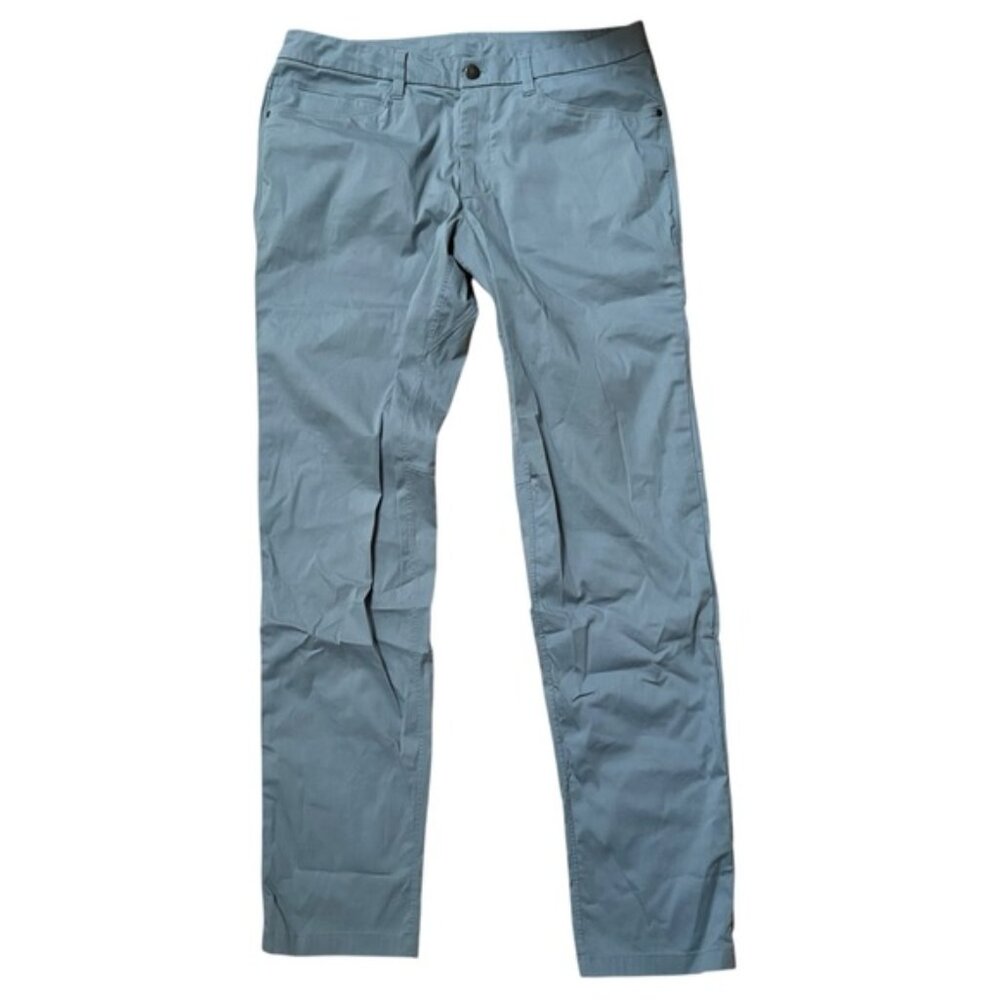 Lululemon Men ABC Pants Slim Swift Cotton Blue Cast Size 32
